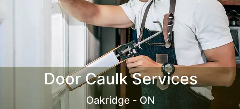  Door Caulk Services Oakridge - ON