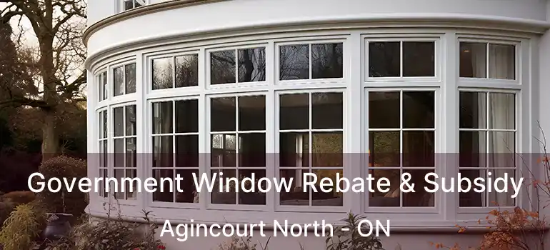  Government Window Rebate & Subsidy Agincourt North - ON