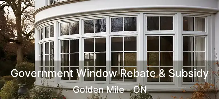  Government Window Rebate & Subsidy Golden Mile - ON